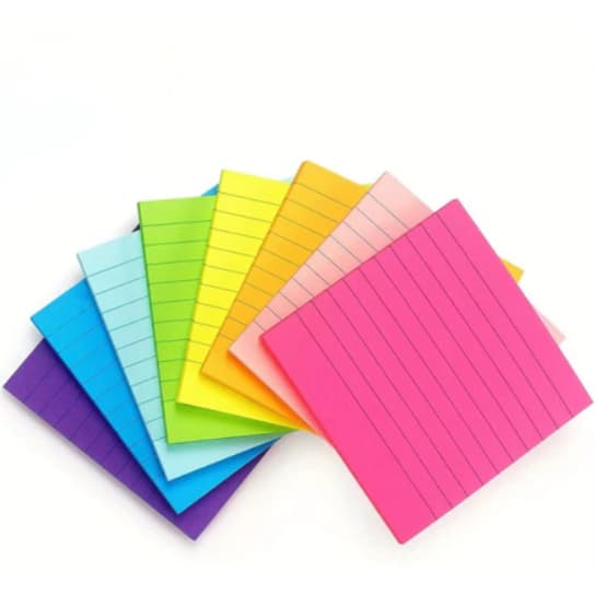 Bloco De Anotações Auto Adesivo Lembrete Com Estojo De Couro Sintético 76x76 100fls com pautado