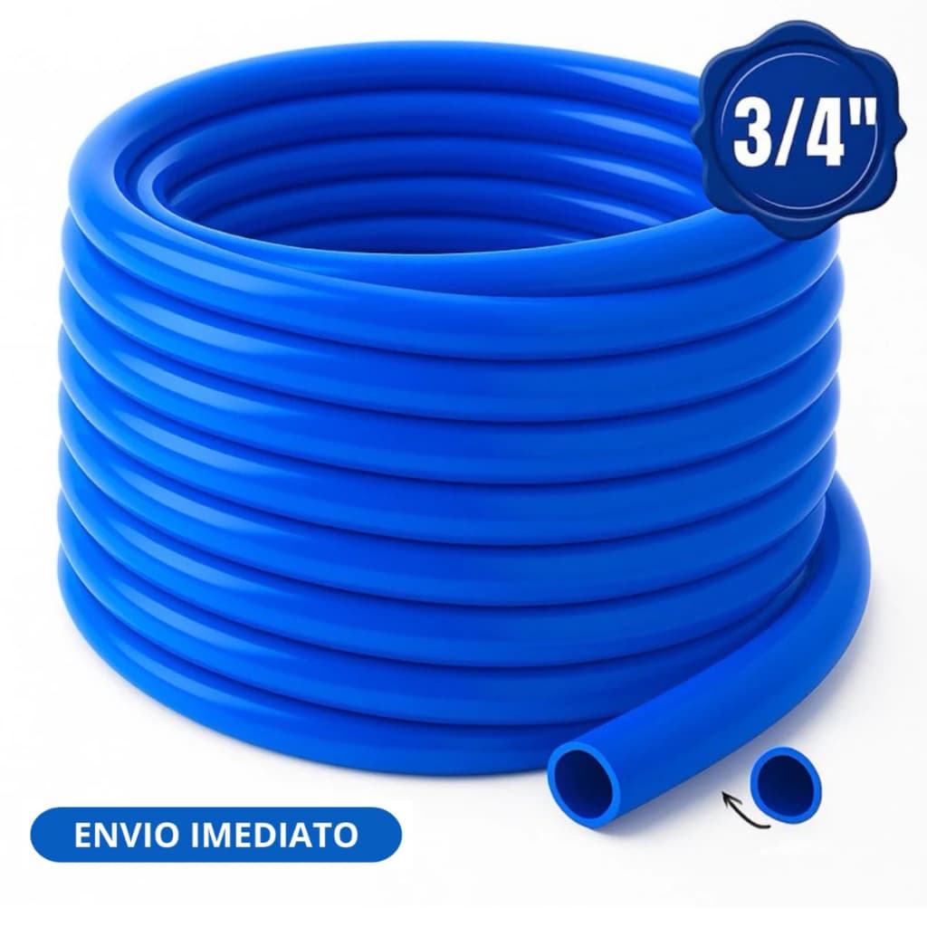 Mangueira Jardim 3/4 Reforçada Alta Pressão Siliconada Flexível Irrigação Sitio Azul