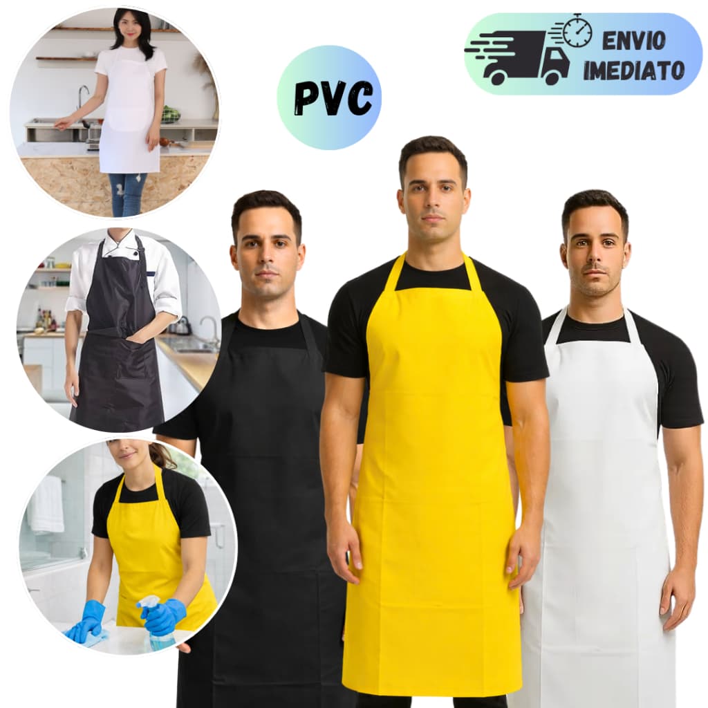 AVENTAL DE PVC IMPERMEÁVEL COM MEDIDAS DE 120 X 70cm PARA LIMPEZA COZINHA JARDINAGEM PINTURA