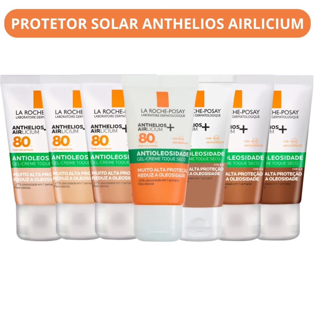 Protetor Solar Facial Anthelios Airlicium FPS 80 40g - Todas as Cores