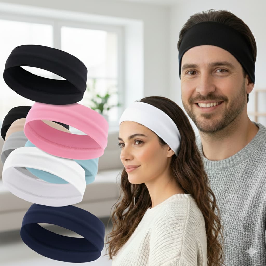 Faixa de Cabelo  Elástica Feminina Unissex Confortável Fitness Maquiagem Skincare Yoga  Moda