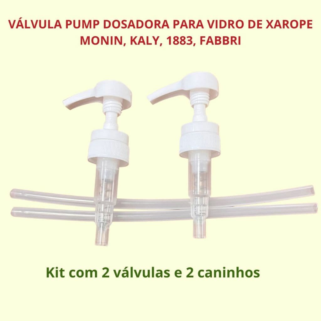 Kit 2 Valvulas Pump bomba dosadora de 5ml Vidro de xarope Soda Italiana de garrafa de vidro Monin