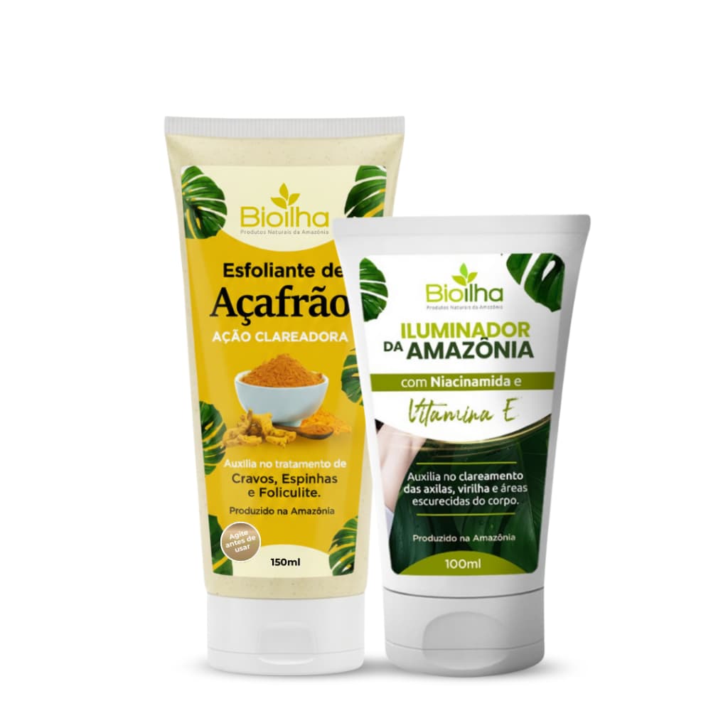 Kit Para pele Creme Íntimo e esfoliante de Açafrão