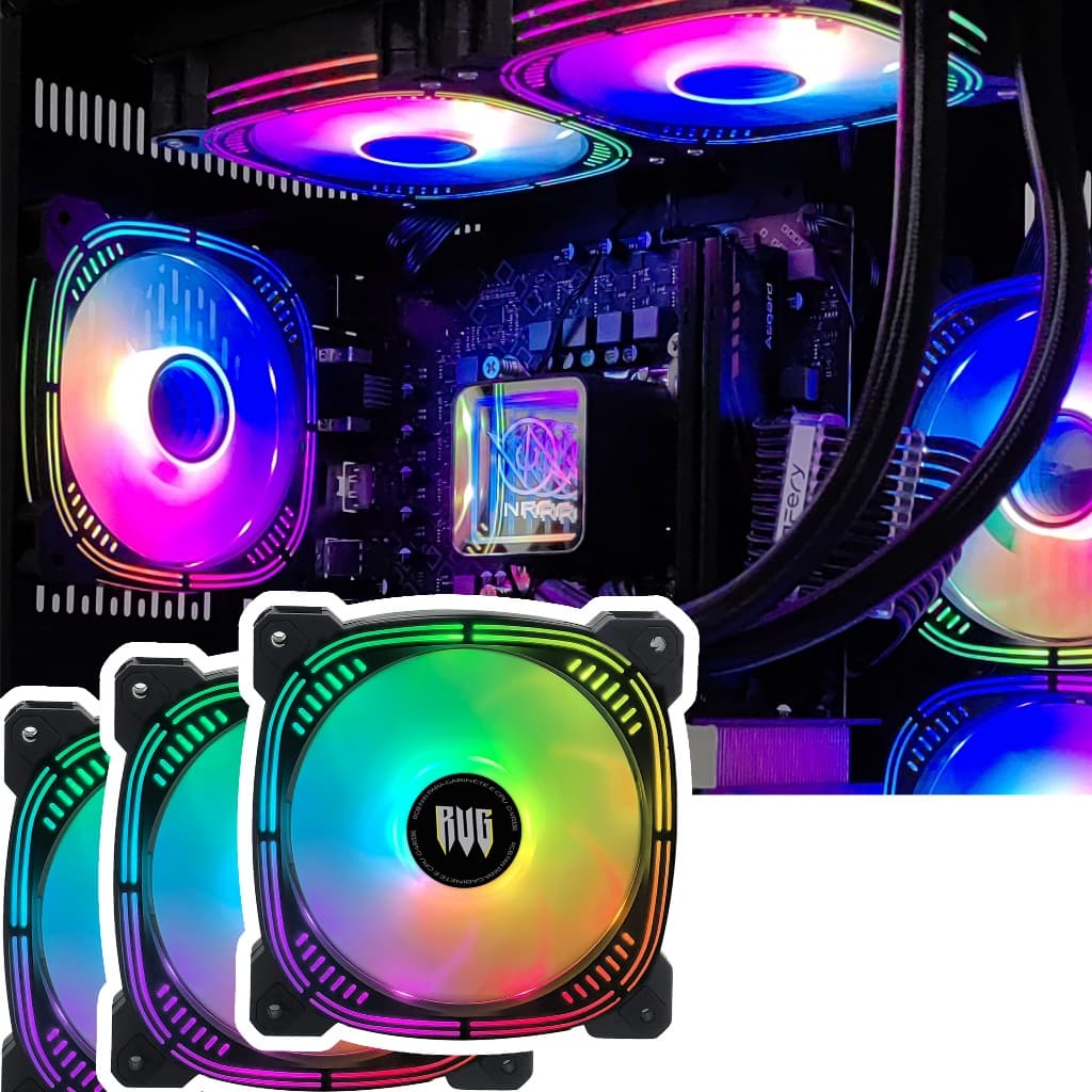 Cooler G-VR336 Fan RGB CPU 12V, 1500 RPM, Suporte Intel/AMD, 3-Pin