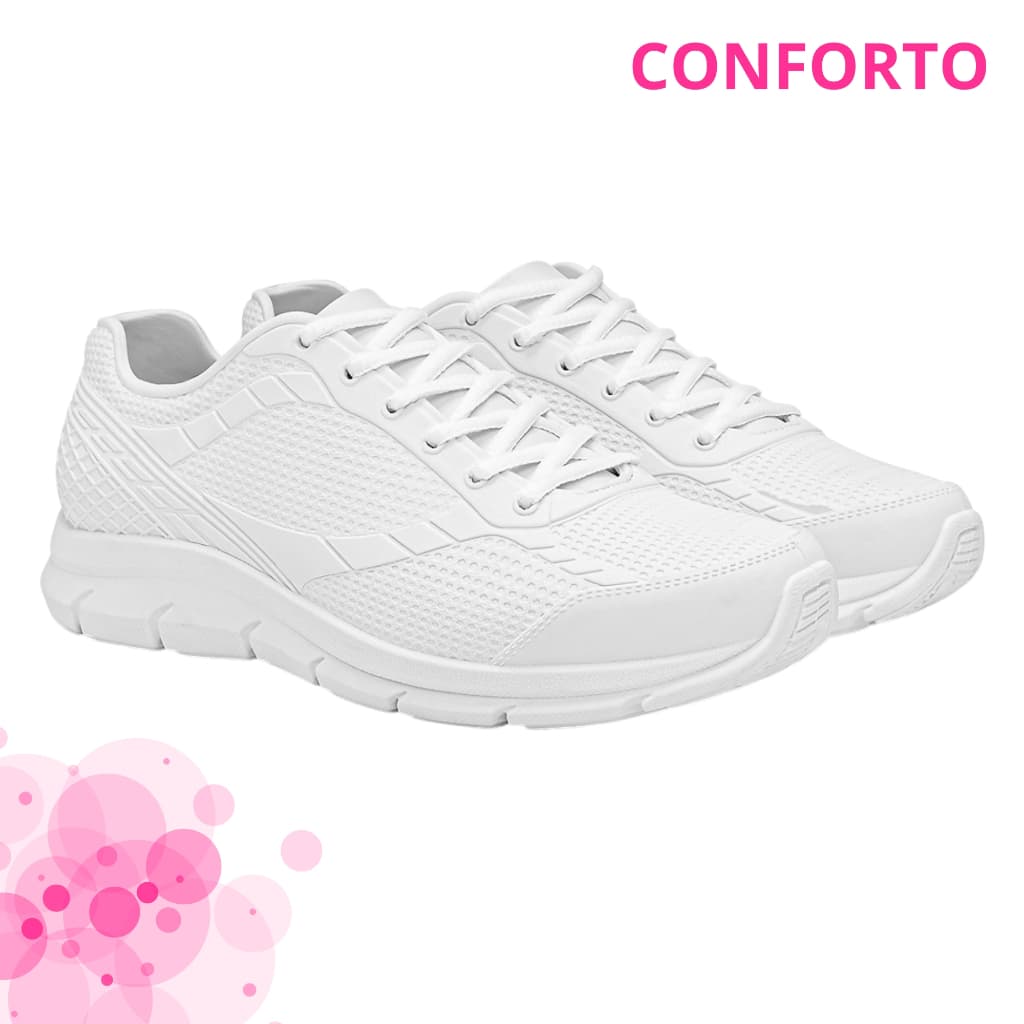 Tênis Feminino Confortável Enfermagem Faxina Impermeável Leve Antiderrapante