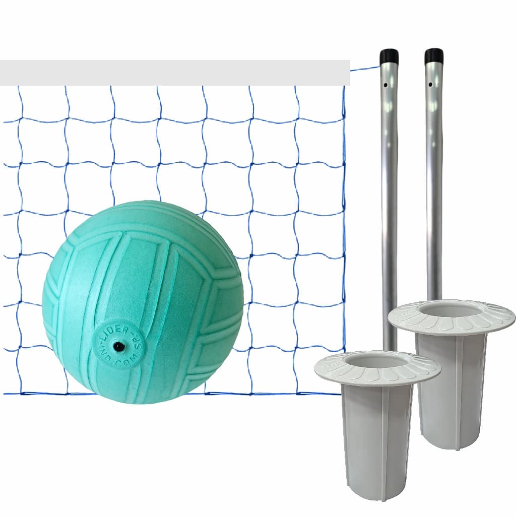 Kit Biribol Vôlei de Piscina - Tubos + Rede 6 M - COMPLETO