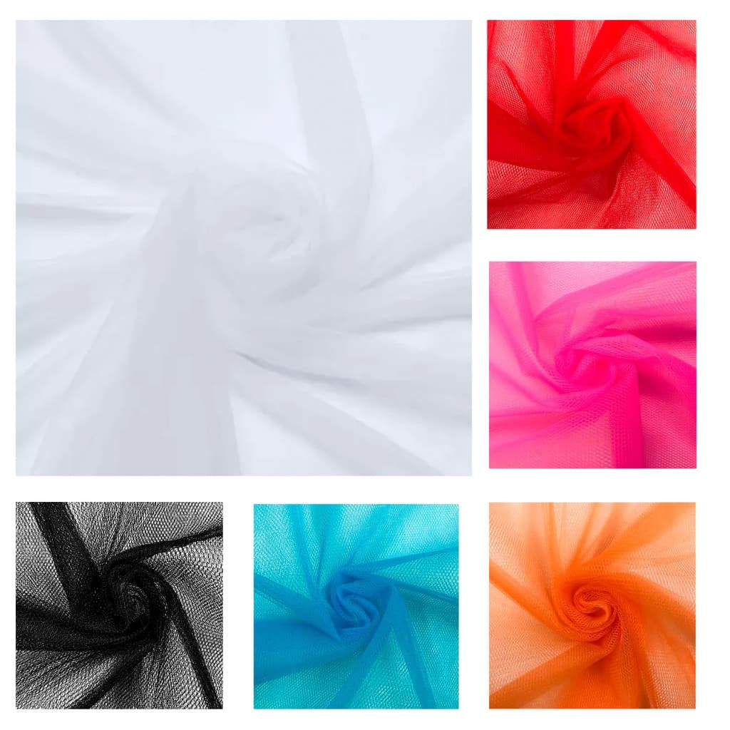 Tecido Tule Liso Delfim Tradicional 100% Poliester 1,20 Metros Largura Fantasias Decorações Cores