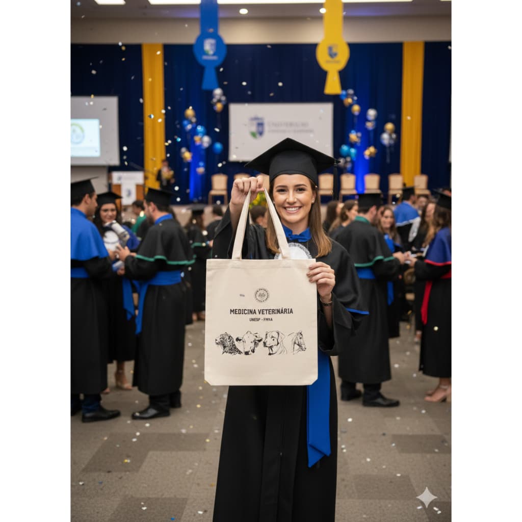 KIT BOLSA ECOBAG ALGODÃO 30X35 BRINDE FORMATURA PERSONALIZADA COM SUA ARTE EM 1 COR