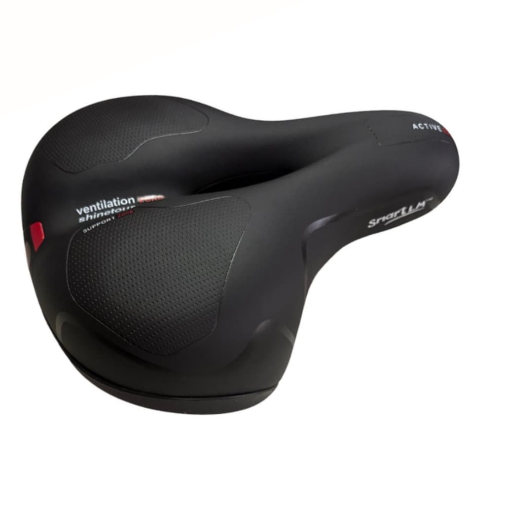 Selim Banco Largo Vazado Bike Confort Plus 2 Molas Gel Tec Refletor Com Elastomero SMARTLM