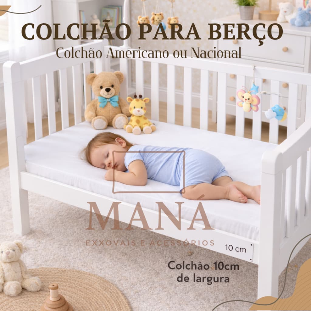 Colchão de Berço Americano e Nacional | Firme e Confortável | Antialérgico | Alta Durabilidade