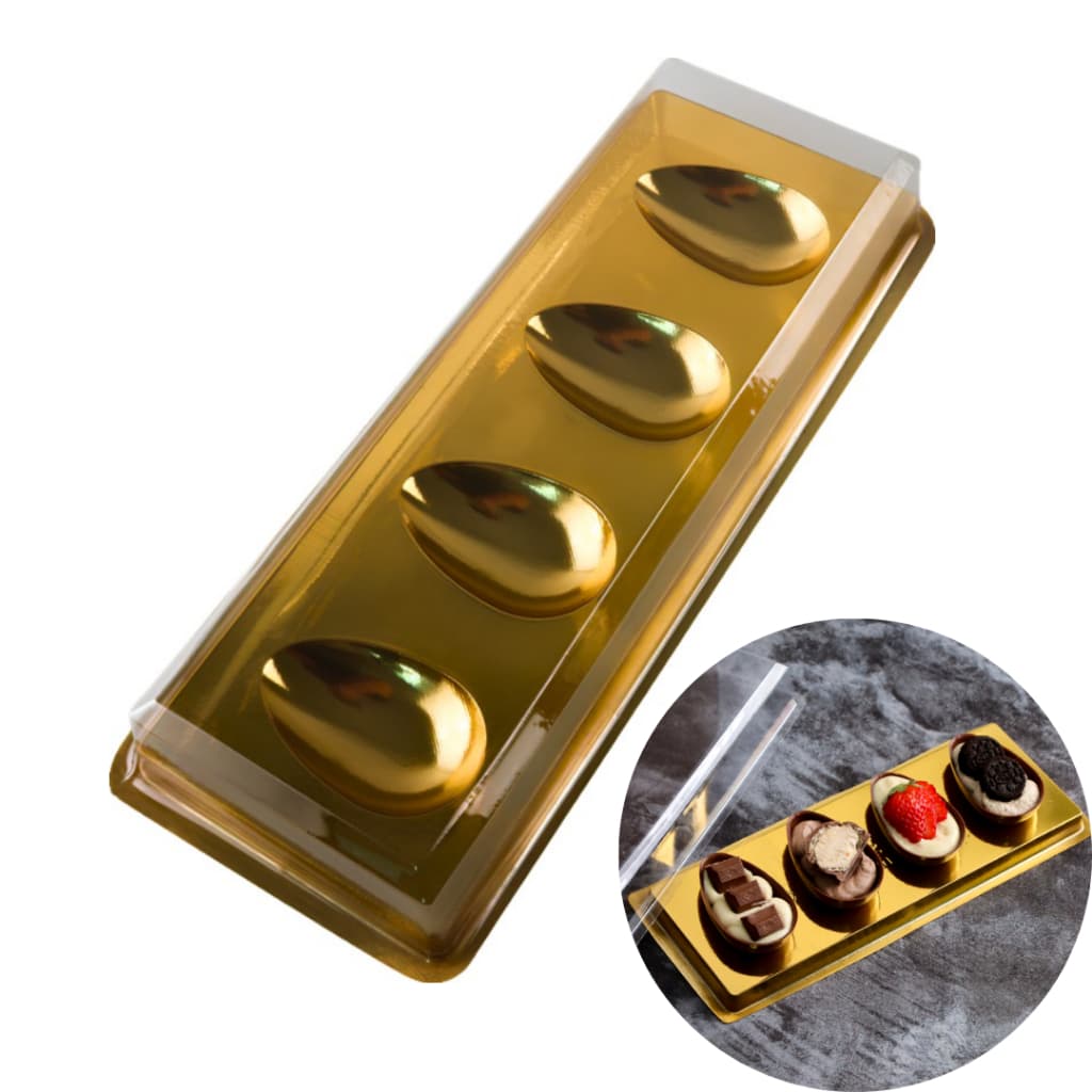 10 Unidades - Embalagem para kit degustação 50 g - Dourado. Forma BWB 14340