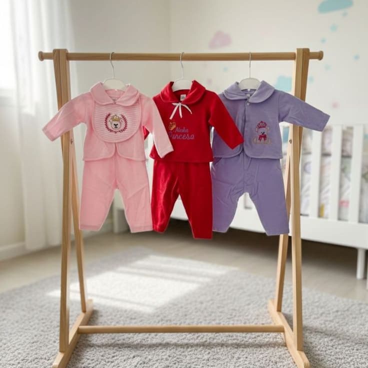 Kit Pagão Bebê Recém Nascido Menina Com 15 Peças Envio Imediato 3 Conjuntos RN