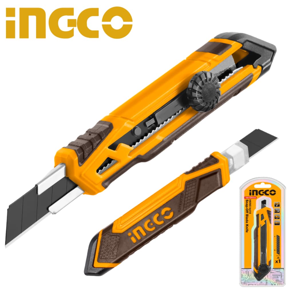 Estilete Botão Redondo com Lâmina 18x100mm INGCO HKNS16618