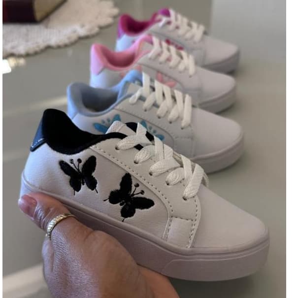 TENIS FEMININO MENINA BORBOLETA