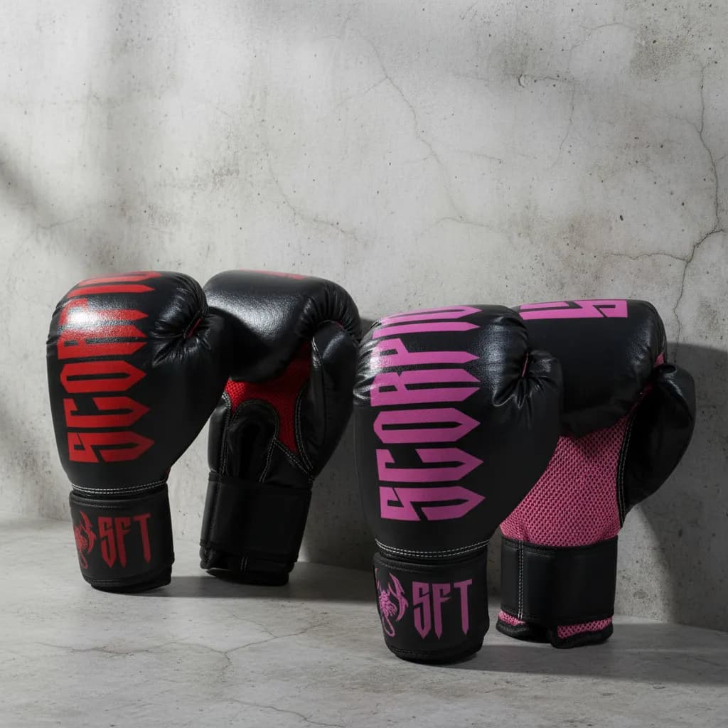Kit 2 Pares Luva De Boxe Treino Muay Thai Kickboxing Boxing Profissional Scorpions