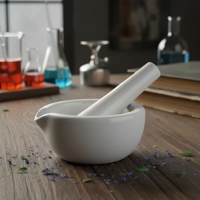 GRAL DE PORCELANA COM PISTILO CAPACIDADE 20ml DIAMETRO 60mm