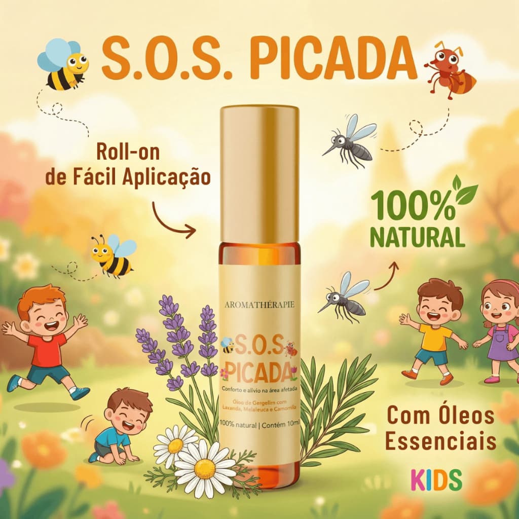 Blend de Óleos Essenciais Alívio Pós Picada Roll-on Kids