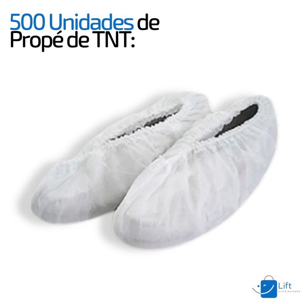500 Uni. Sapatilha Propé c/ Elástico | Descartável em TNT - Mais Higiene e Proteção