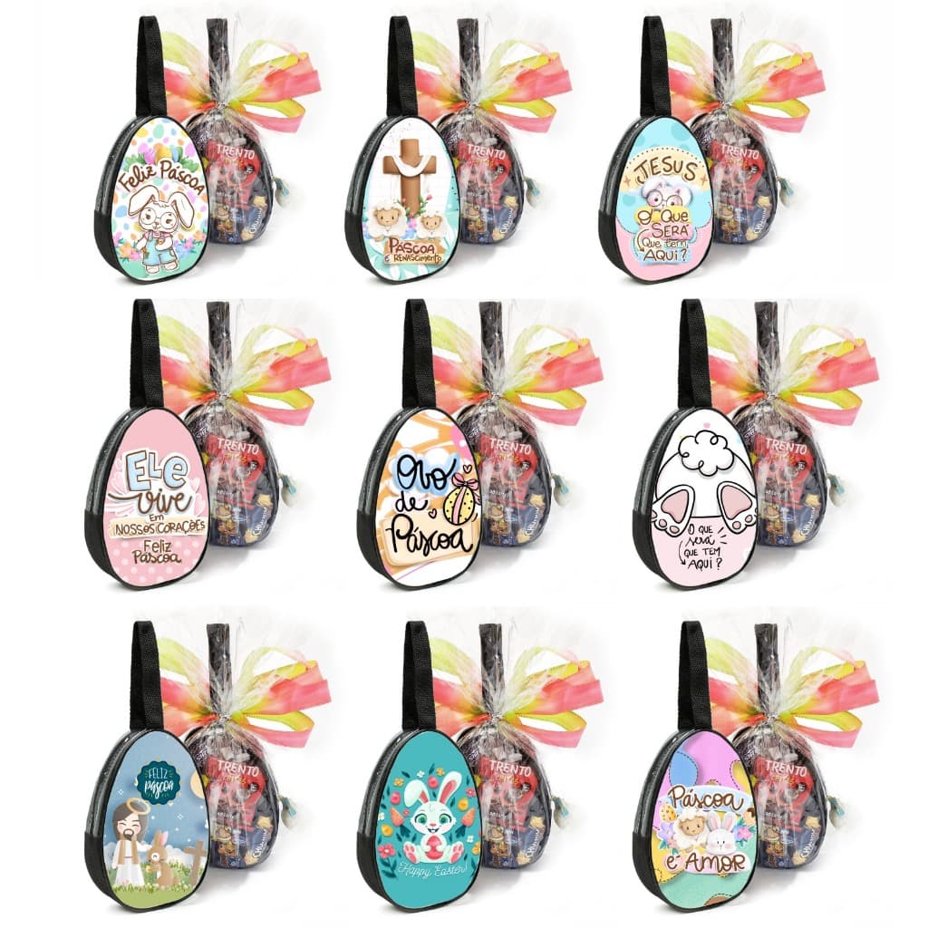 Bolsinha Ovo de Páscoa Nécessaire Oval / Escolha o Tema