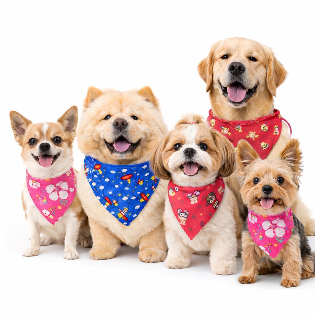 60 Bandanas Pet Atacado | Pequena Média Grande Extra | Banho e Tosa