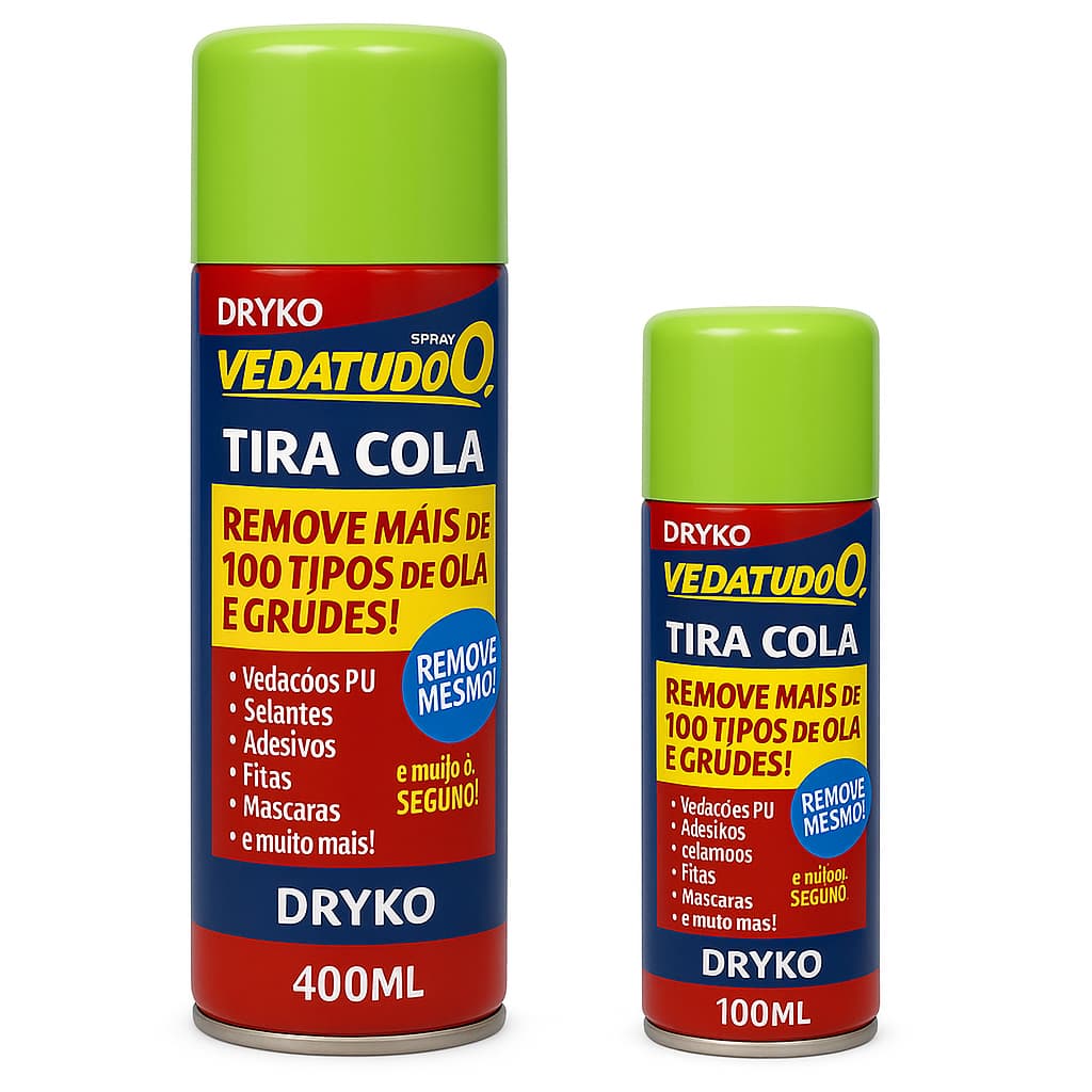 Spray Tira Cola Removedor Pu Silicones Vedatudo Dryko 400ml Dryko