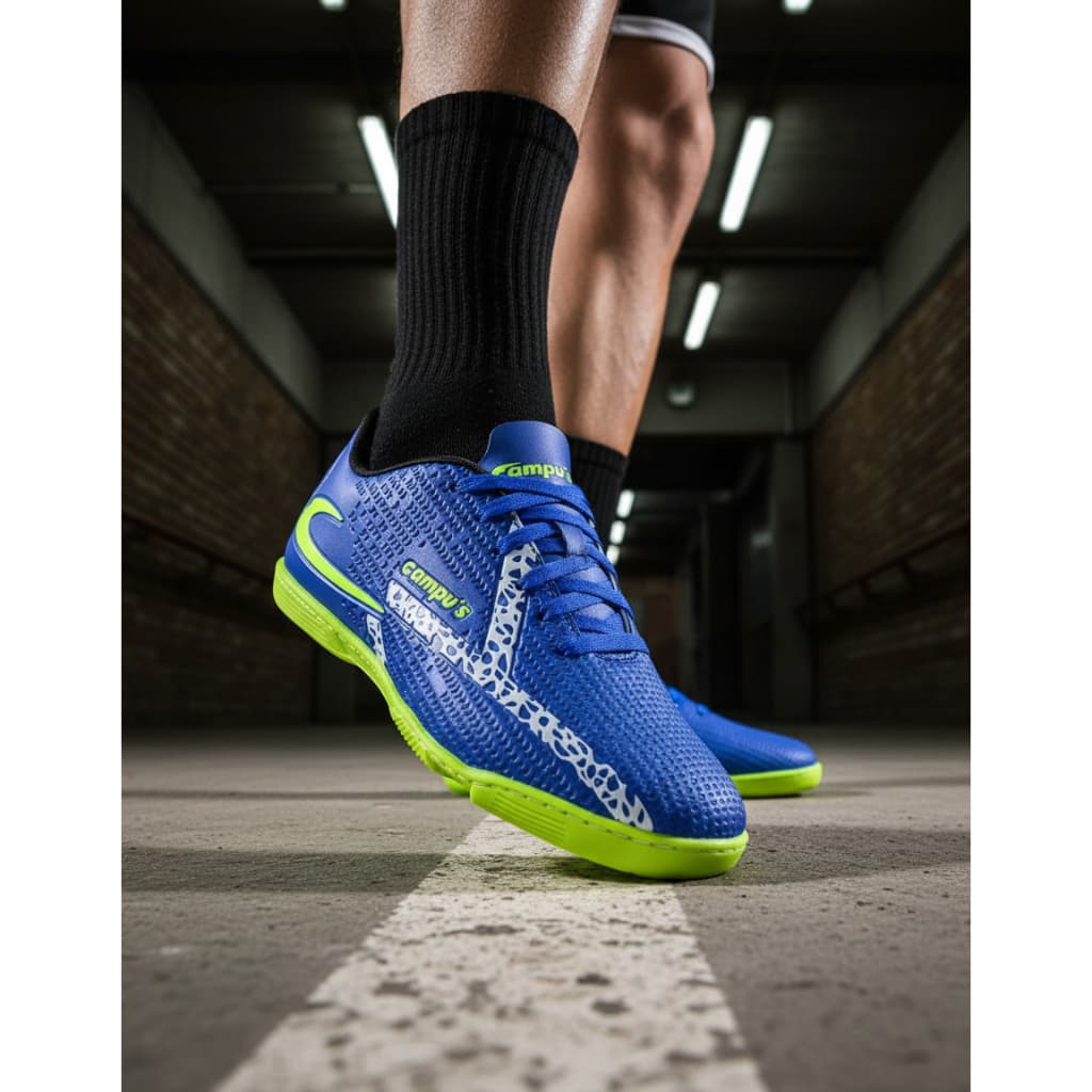 Chuteira de Futsal Masculina Confortavel Solado em PVC Emborrachado