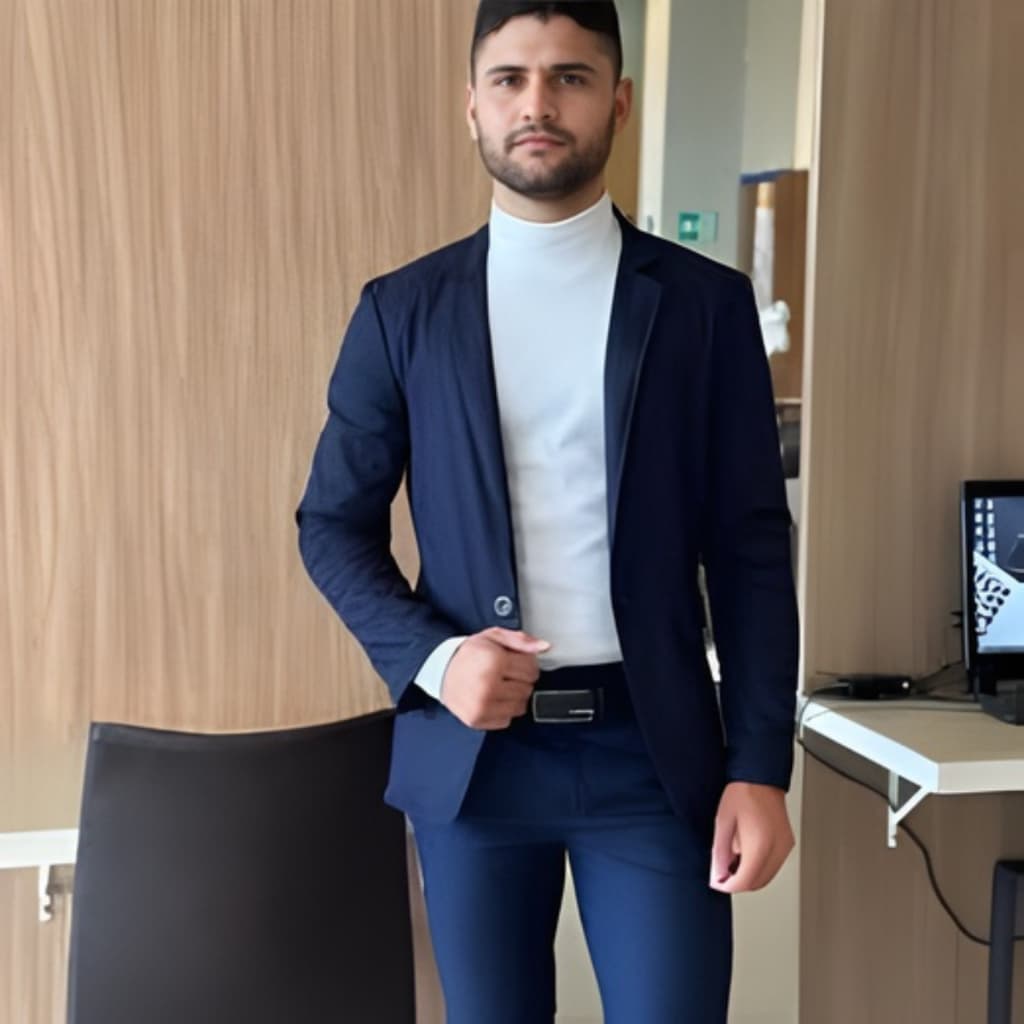 Blazer Masculino Sarja com Elastano Slim Premium