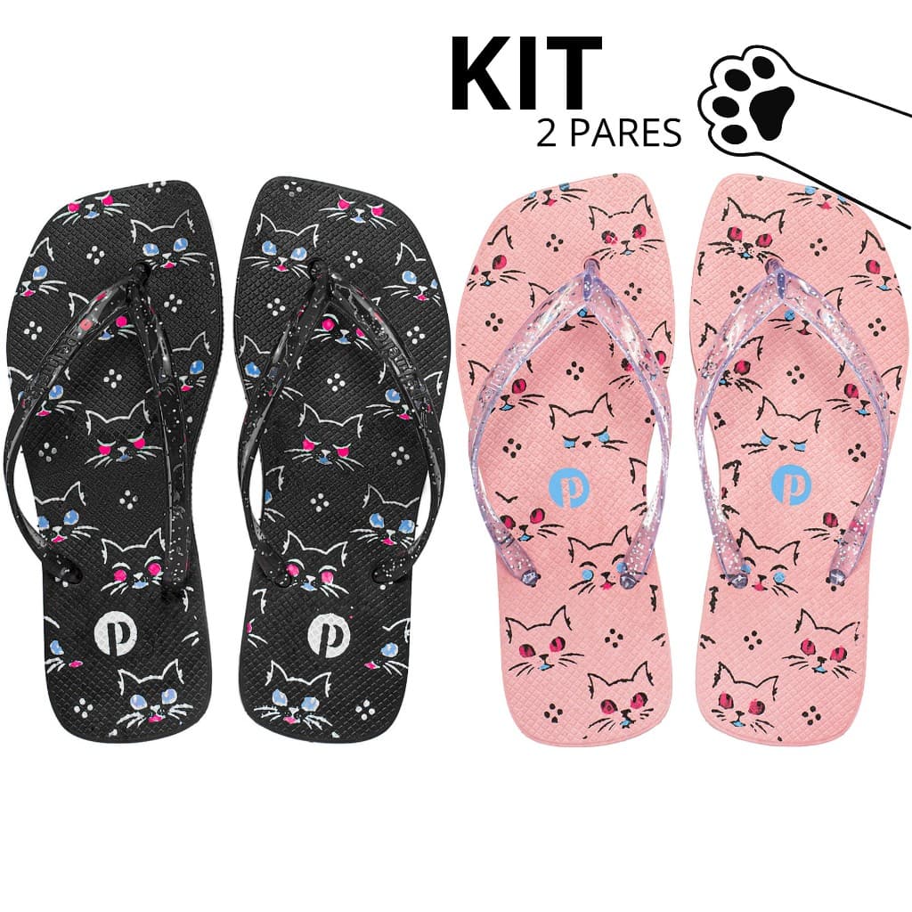 Kit Chinelo Feminino Confortável Leve Macio