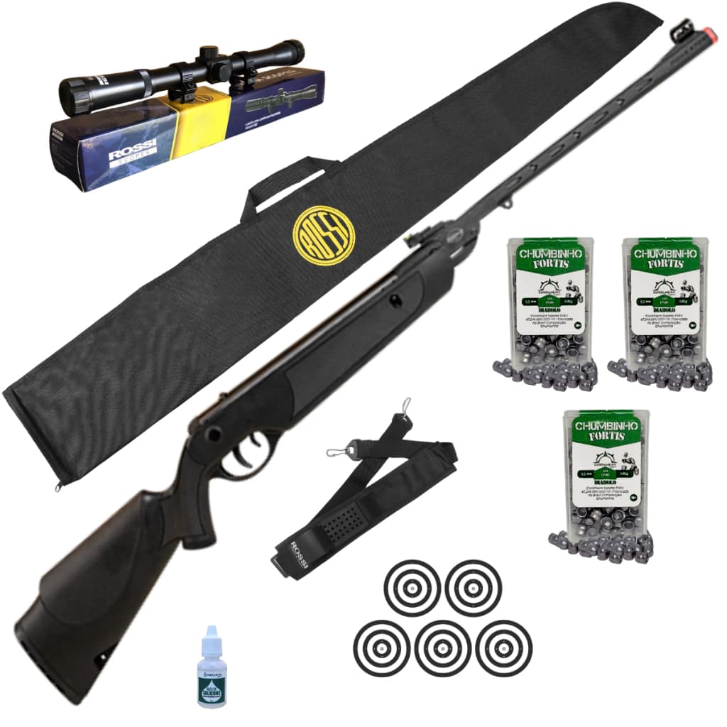 Carabina de Pressão Dione Sport GásRam 55kg Rossi 5,5mm + Escolha Seu Kit