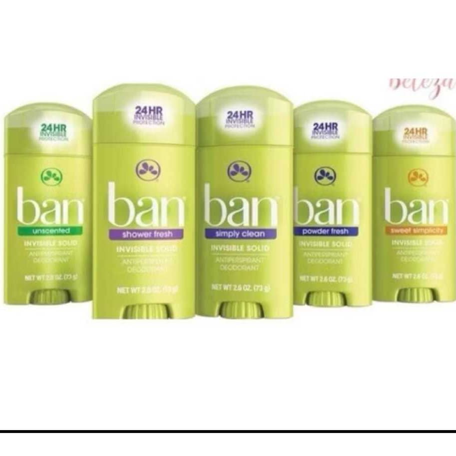 Desodorante Ban Antitranspirante 73g Sólido Invisible