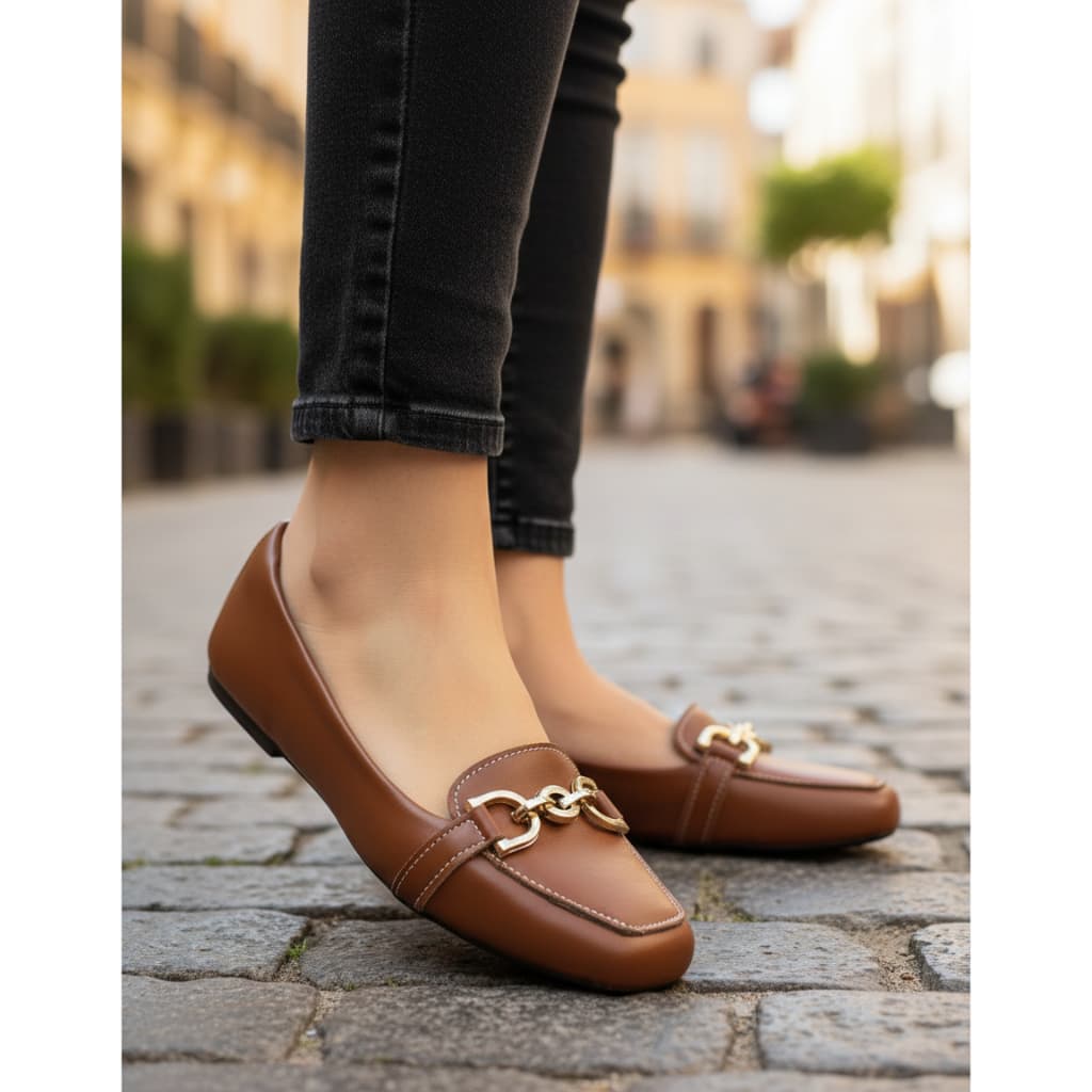 Sapatilha Mocassim confortável Enfeite bridão moderna leveza estilo elegância dia a dia Ella´s Shoes