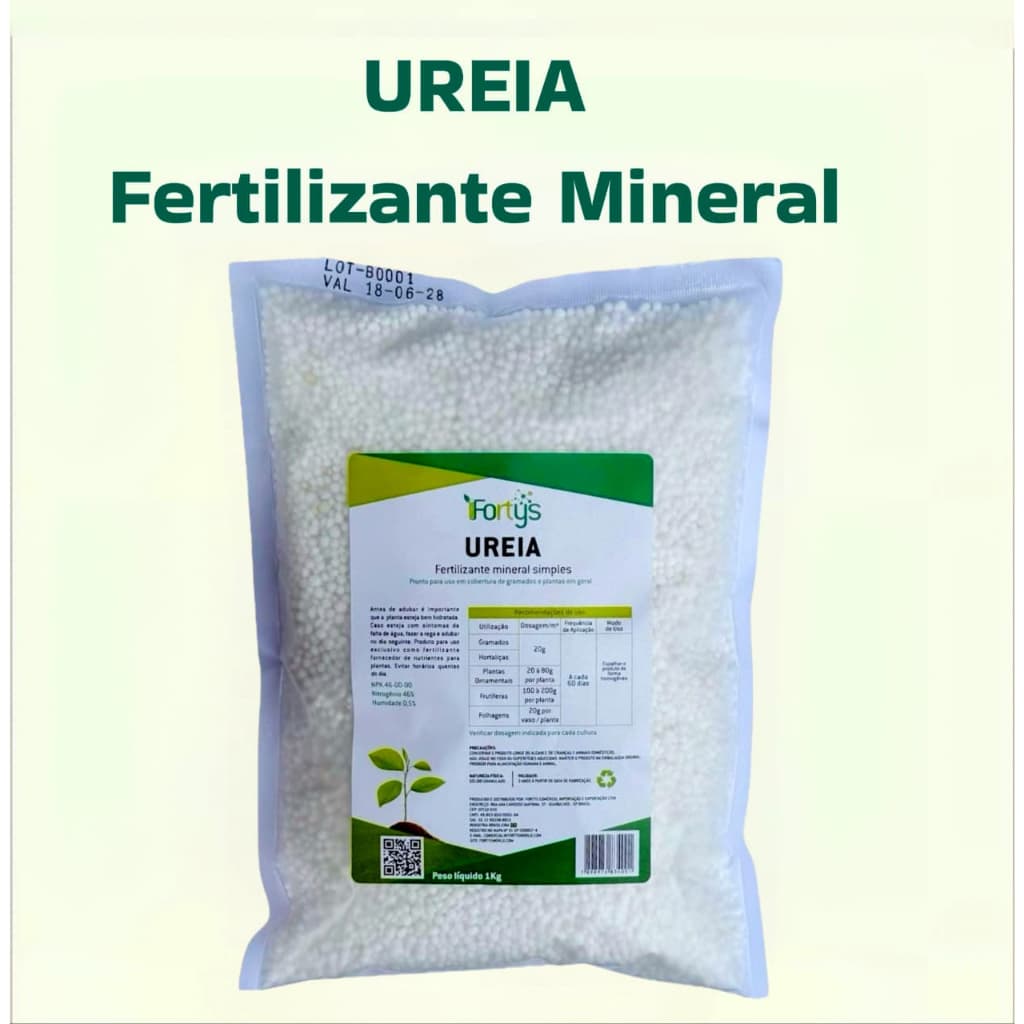 2 kg a 5 kg Uréia Pura 46 00 00 - Adubo Fertilizante para plantas FORTYS