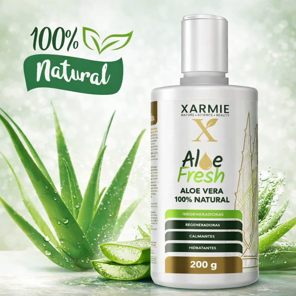 Aloe Fresh Gel De Babosa  Aloe Vera Cicatrizante, Regenerador, Queimaduras, Dermatites XARMIE