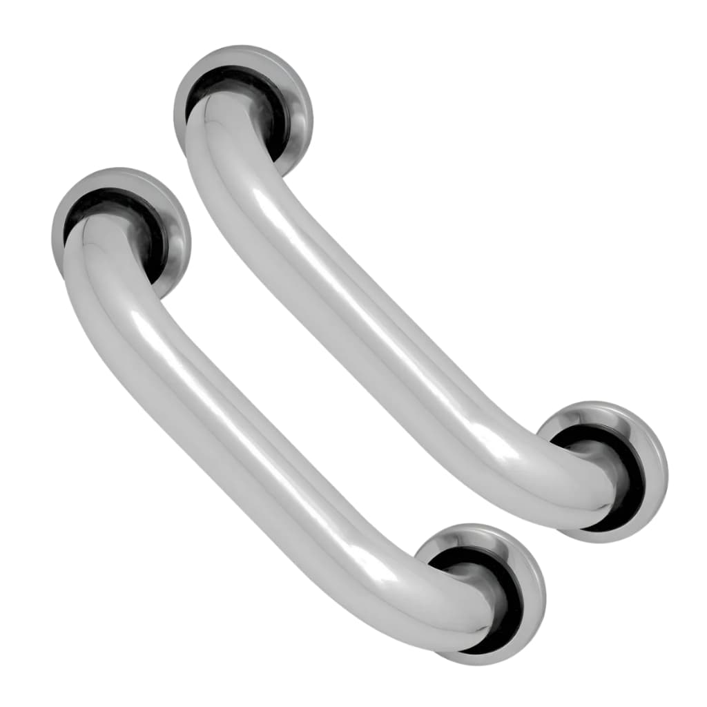 Kit 2 Barras De Apoio Em Alumínio 20cm Idosos Deficientes Banheiros