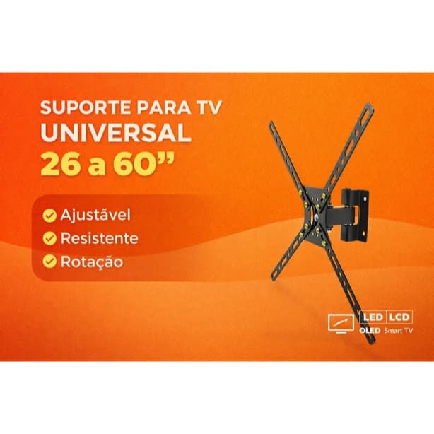 Suporte Articulado De Parede Para Tv/monitor De 32 Até 60"