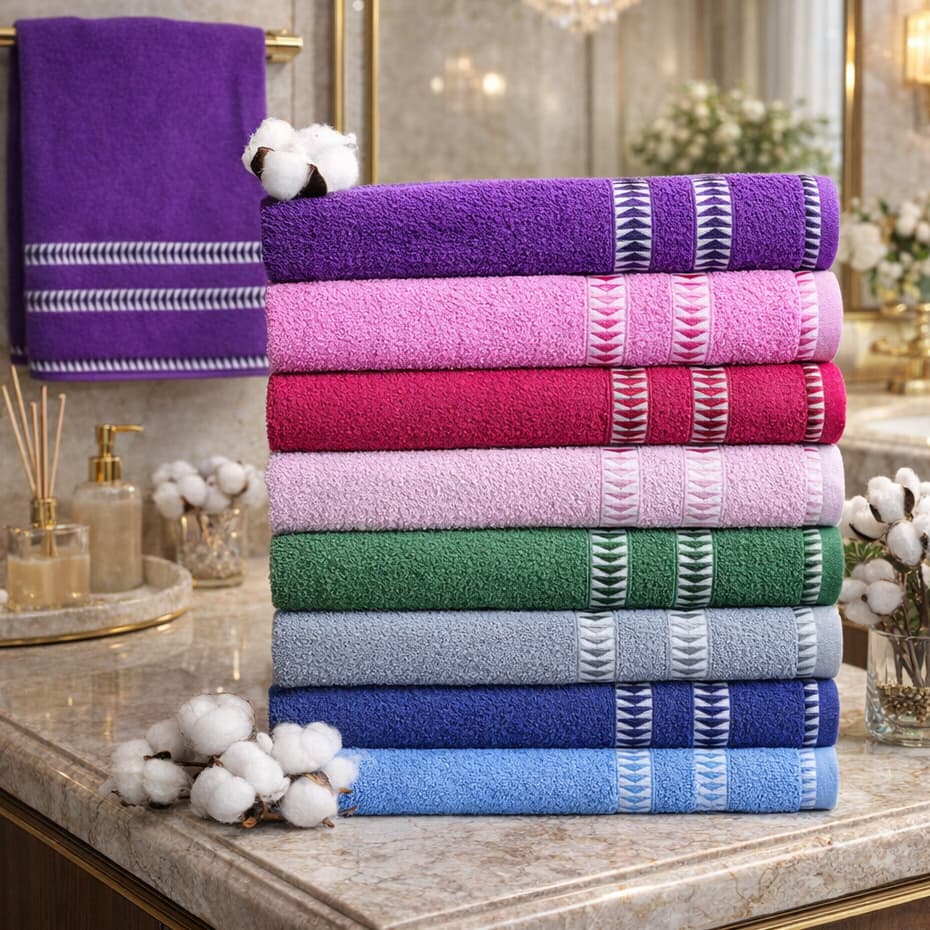 Toalha de Banho Cristal 100% Algodão Felpuda Macia Grande70x130cm Luxo Premium- Várias cores Atacado