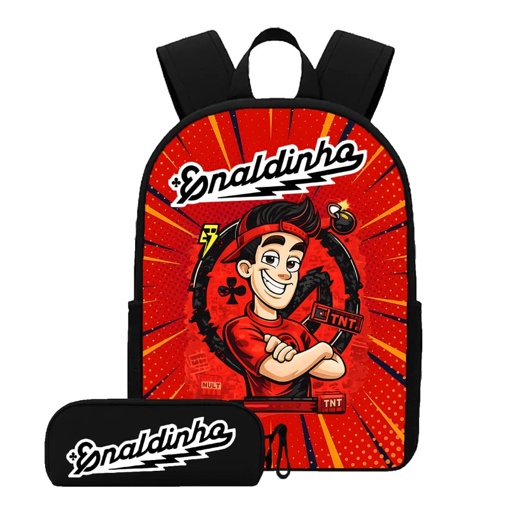 Mochila Escolar Infantil Enaldinho + Estojo – Menino
