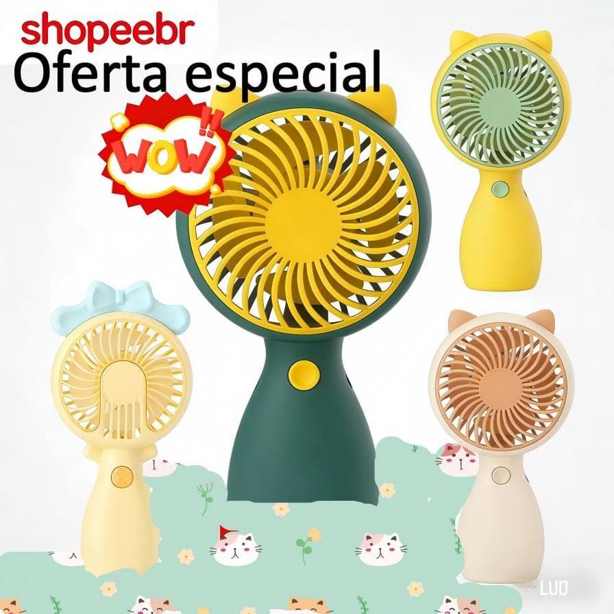 "Ventiladores de Mão Fofos - Vários Designs (Animais) - Preço Especial