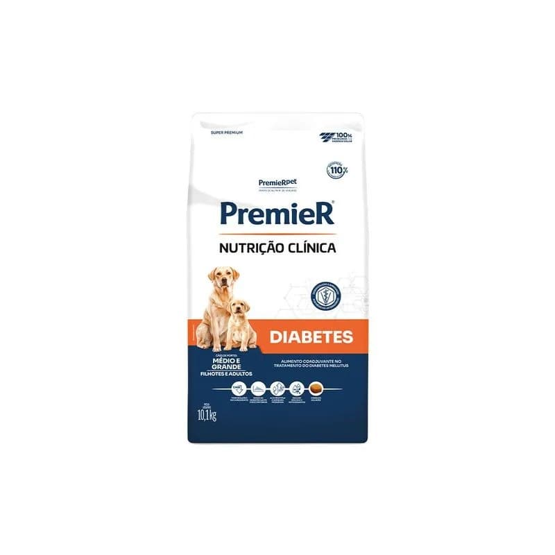 Ração Premier Nutrição Clínica Diabetes Cães Adultos Médio E Grande Porte 10,1kg