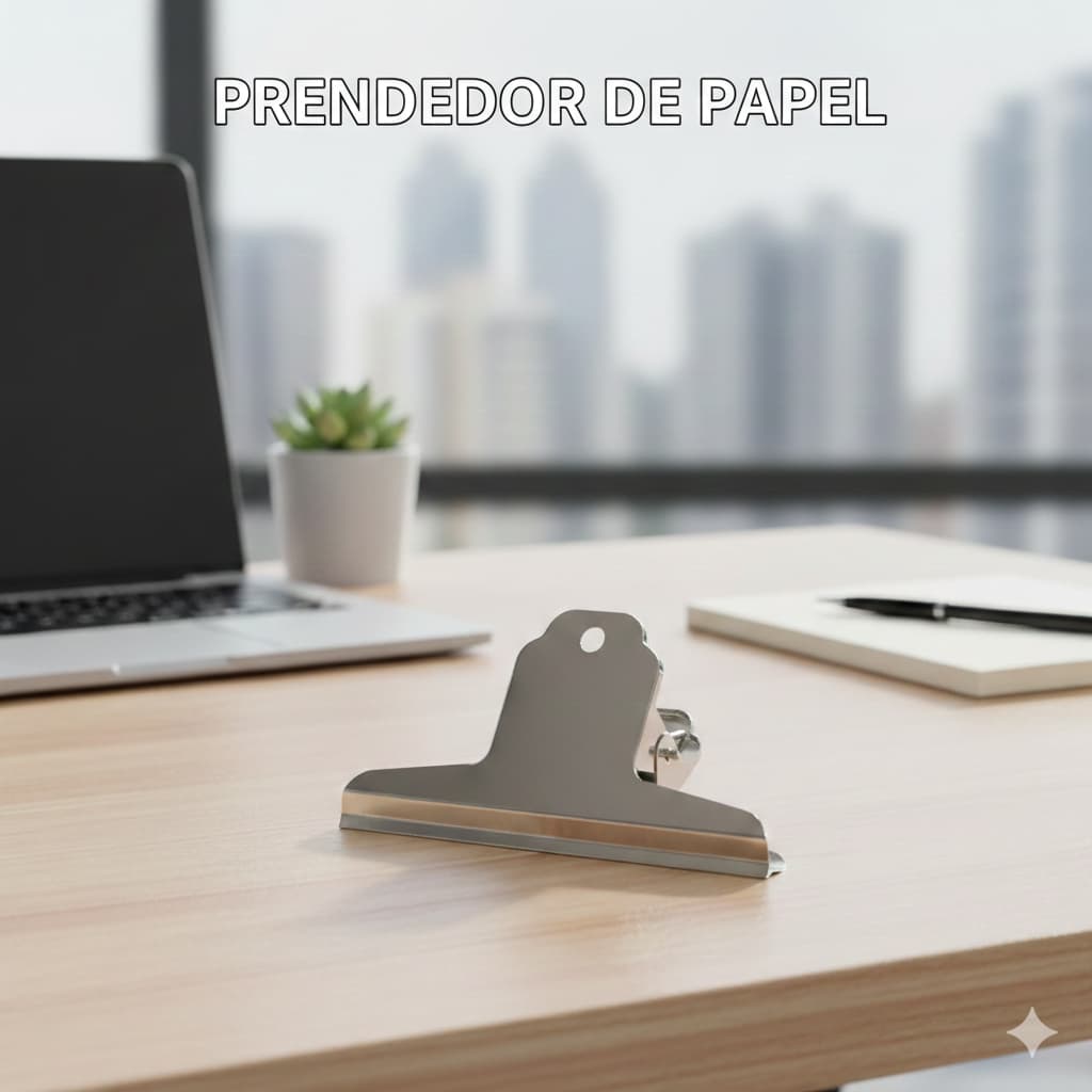 Prendedor De Papel Metal Grande 160 Mm - 2 Unidades