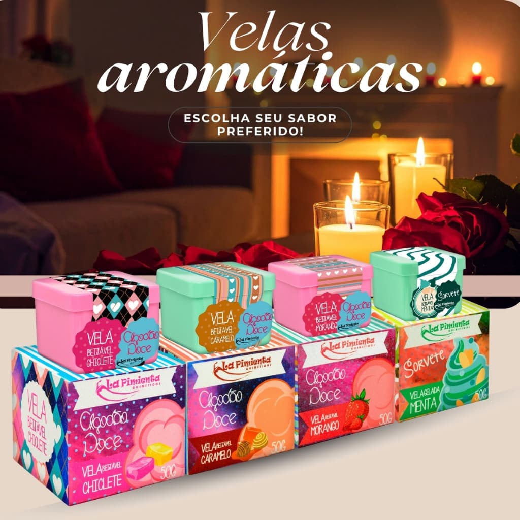 Vela Para Massagem Corporal Óleo Relaxante Beijável Delícia Sensual Aquece Excita Estimula Hidrata