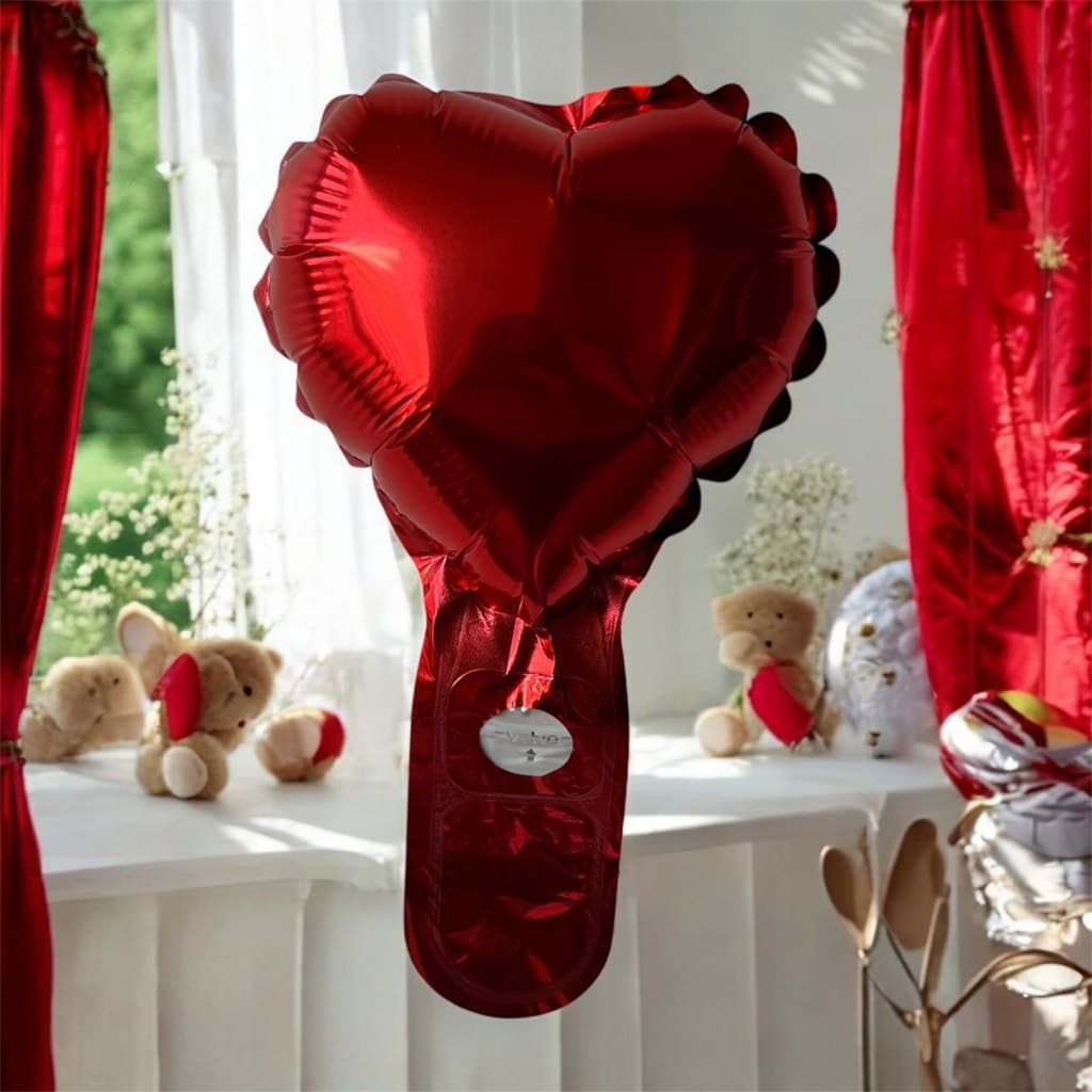 50 Balão Metalizado Coração Vermelho Decoração Para centro de Mesa 5 Polegadas 12cm