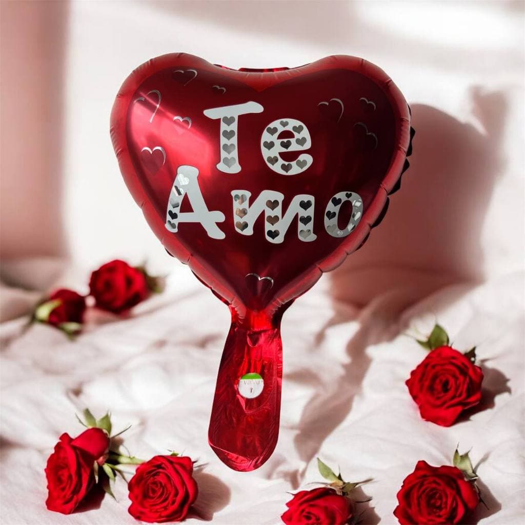 25 Balão Metalizado Coração Vermelho Te Amo Dia das Mãe Namorados Centro Mesa 22cm Variação