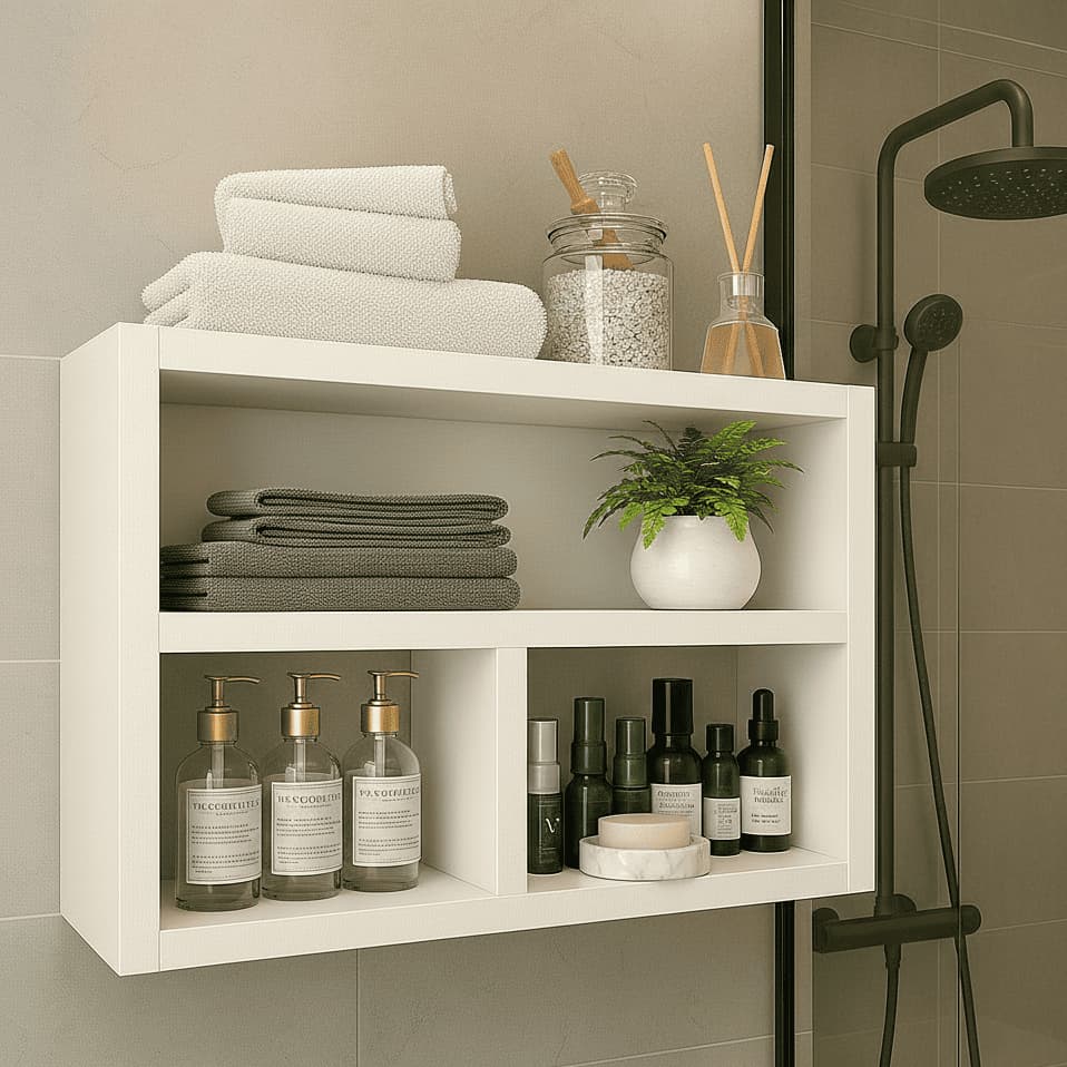 Nicho Decorativo com Prateleiras em MDF Branco 15mm | Organização e Decoração