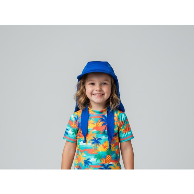 Boné Praia Infantil Bebê Menino Com Proteção Solar Fator 50