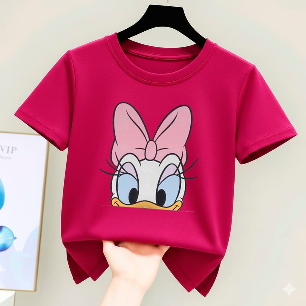 Camiseta De Algodão Infantil Feminina Margarida T-shirt Kids