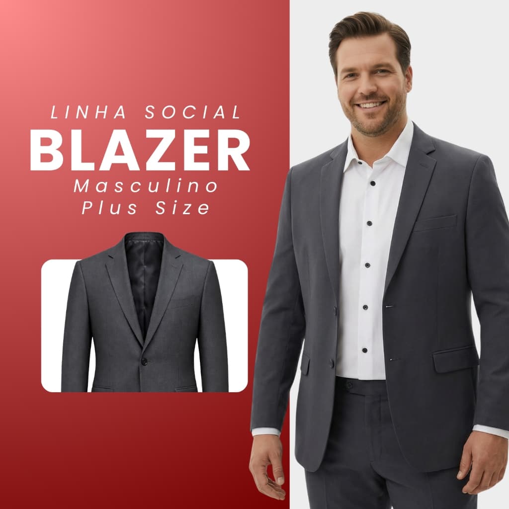 Blazer Masculino Paleto Plus Italiano Luxo Social Premium Microfibra Elastano Moderno Corte Refinado