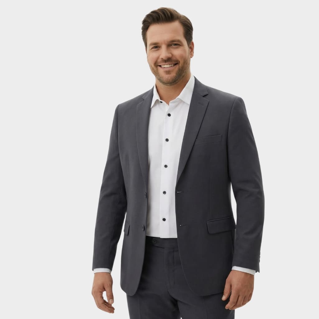 Blazer Paleto Masculino Plus Social Luxo Premium Microfibra Elastano Esporte Fino Terno Classico Corte Italiano