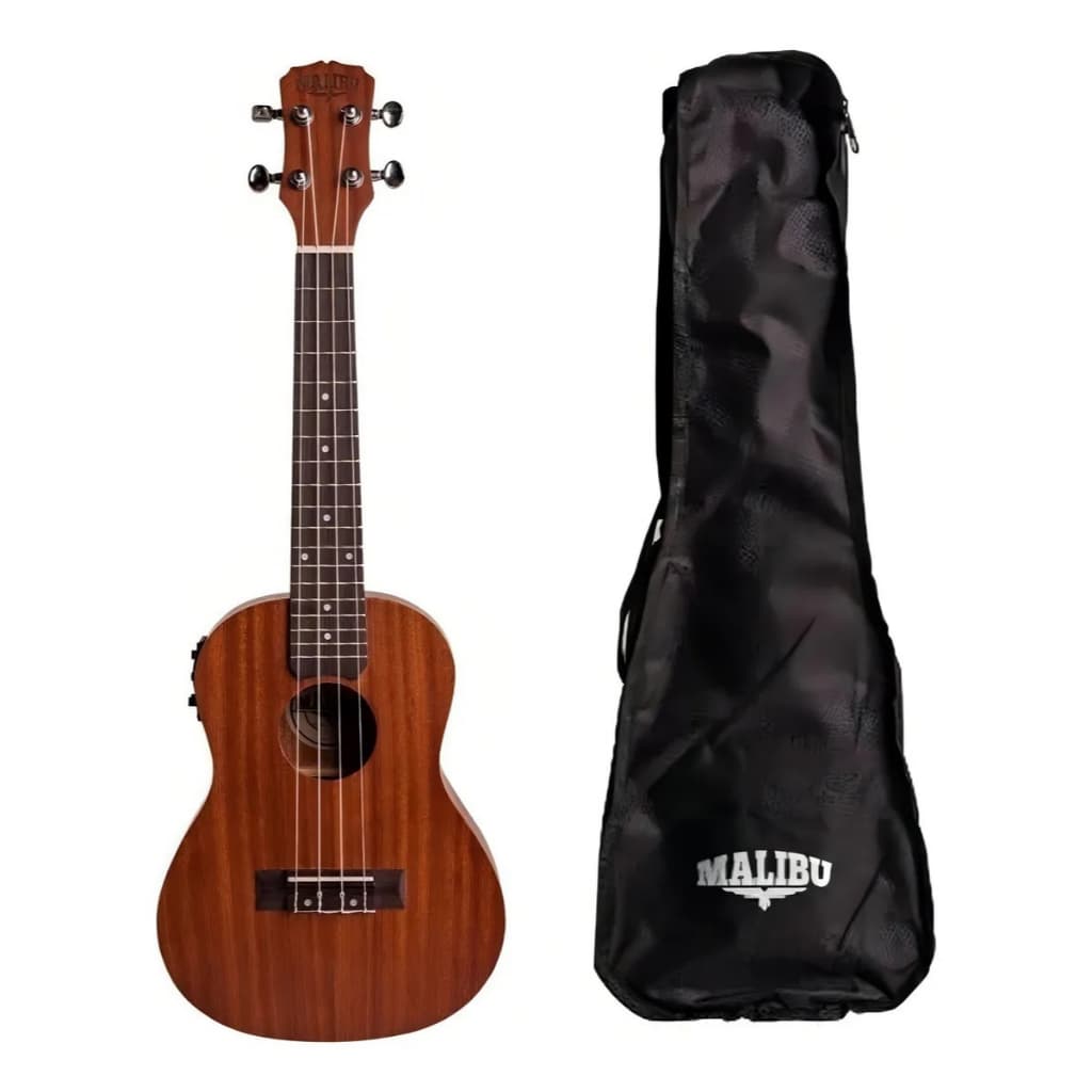 Ukulele Malibu Concert Elétrico Sapele 23 Se Cordas Aquila Cor Marrom