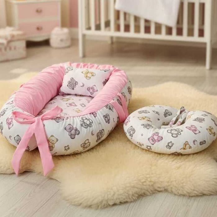 Ninho Redutor de Berço com Almofada de Amamentação Kit Completo